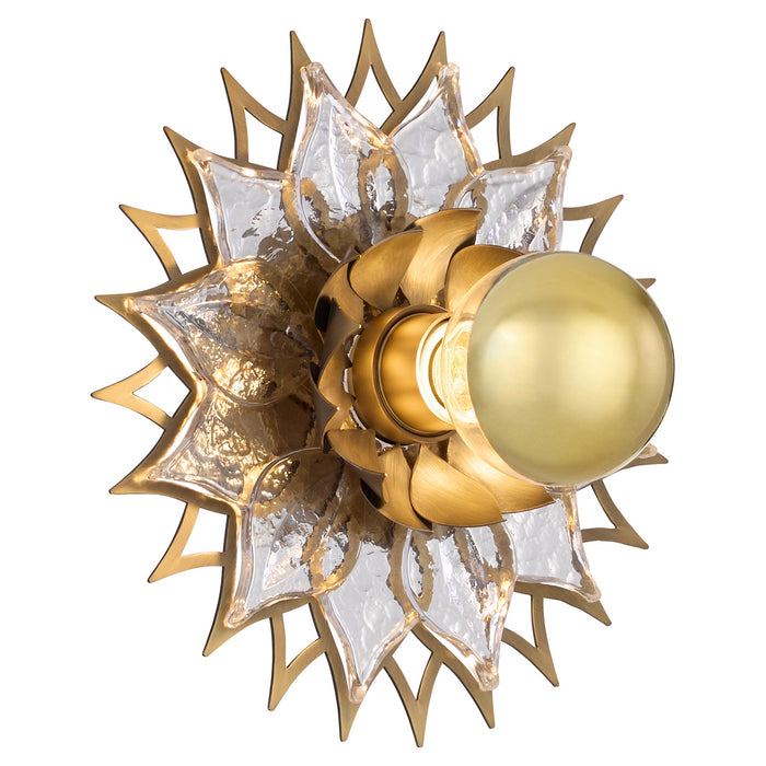 Myhouse Lighting Quorum - 54-10-47 - One Light Wall Sconce - Ondine - Brushed Brass