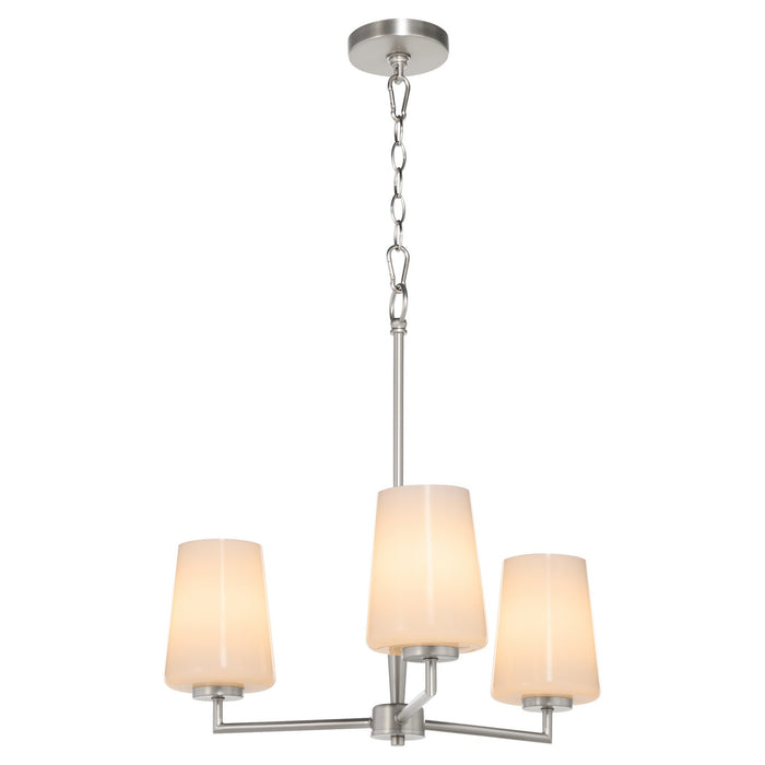 Myhouse Lighting Quorum - 6204-3-265 - Three Light Chandelier - Goodwin - Satin Nickel