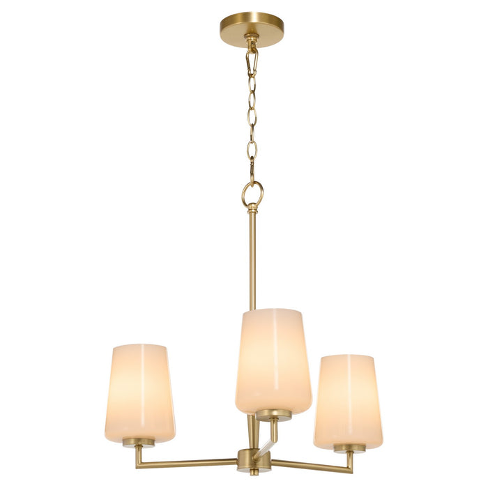Myhouse Lighting Quorum - 6204-3-280 - Three Light Chandelier - Goodwin - Aged Brass