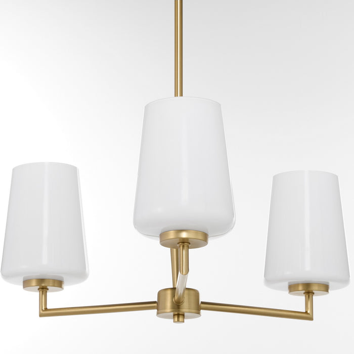 Myhouse Lighting Quorum - 6204-3-280 - Three Light Chandelier - Goodwin - Aged Brass