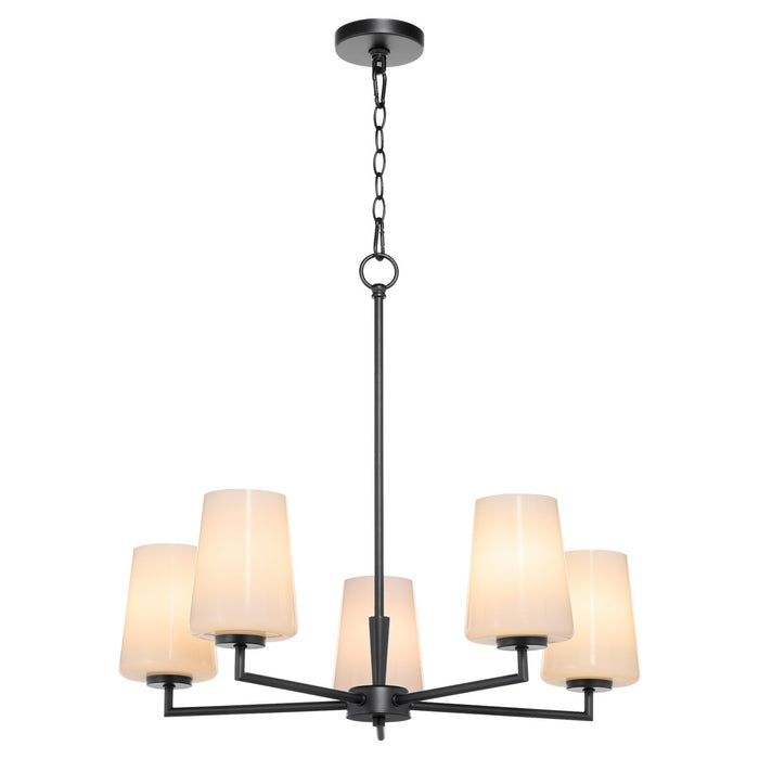 Myhouse Lighting Quorum - 6204-5-259 - Five Light Chandelier - Goodwin - Matte Black