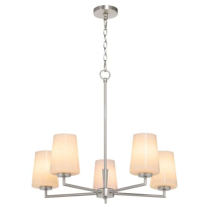 Myhouse Lighting Quorum - 6204-5-265 - Five Light Chandelier - Goodwin - Satin Nickel