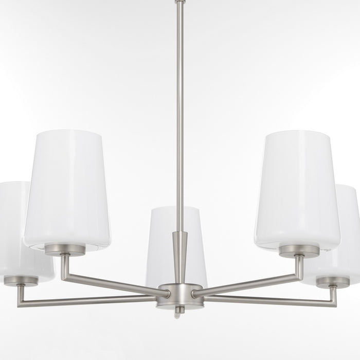 Myhouse Lighting Quorum - 6204-5-265 - Five Light Chandelier - Goodwin - Satin Nickel