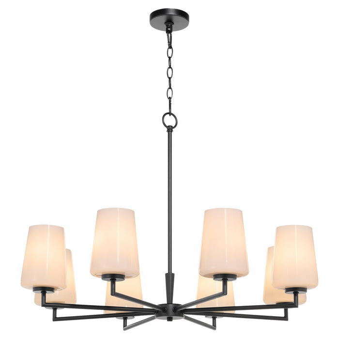 Myhouse Lighting Quorum - 6204-8-259 - Eight Light Chandelier - Goodwin - Matte Black