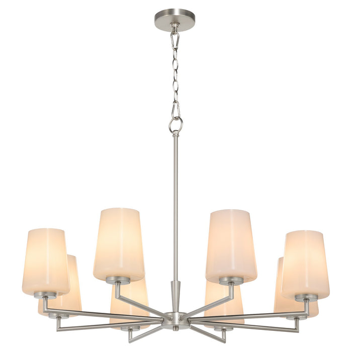 Myhouse Lighting Quorum - 6204-8-265 - Eight Light Chandelier - Goodwin - Satin Nickel