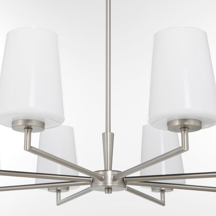 Myhouse Lighting Quorum - 6204-8-265 - Eight Light Chandelier - Goodwin - Satin Nickel