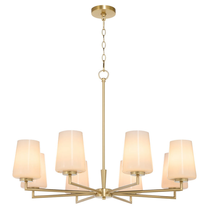 Myhouse Lighting Quorum - 6204-8-280 - Eight Light Chandelier - Goodwin - Aged Brass