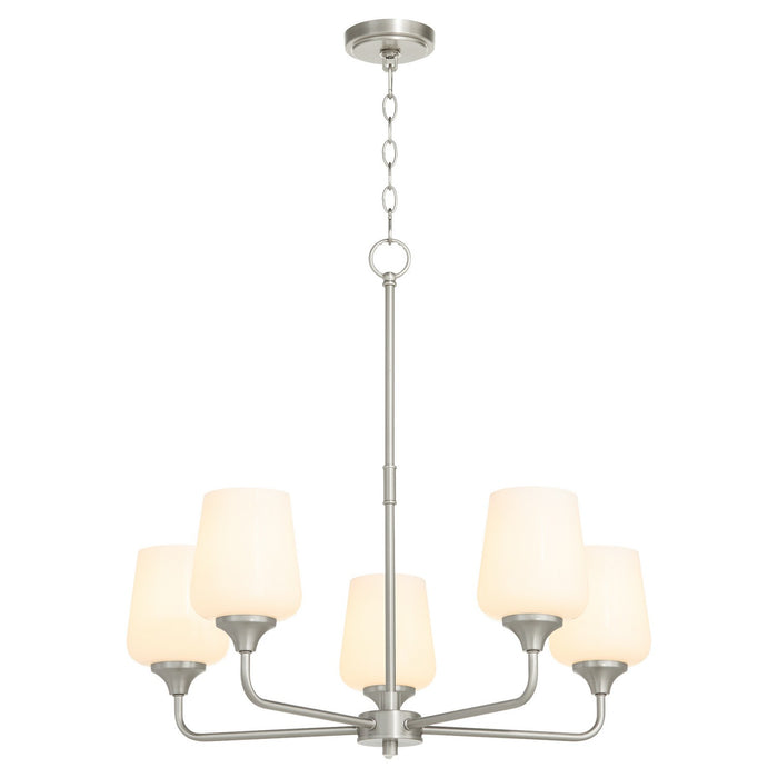 Myhouse Lighting Quorum - 6313-5-265 - Five Light Chandelier - Raymond - Satin Nickel