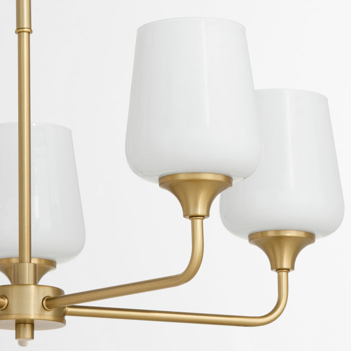 Myhouse Lighting Quorum - 6313-5-280 - Five Light Chandelier - Raymond - Aged Brass