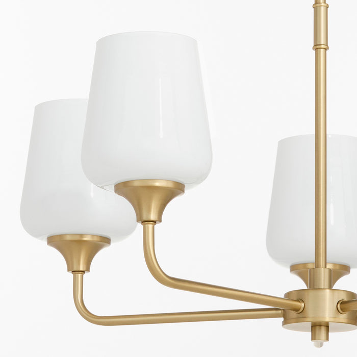 Myhouse Lighting Quorum - 6313-5-280 - Five Light Chandelier - Raymond - Aged Brass