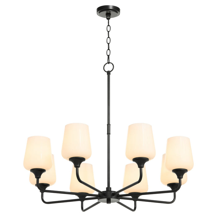 Myhouse Lighting Quorum - 6313-8-259 - Eight Light Chandelier - Raymond - Matte Black