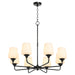 Myhouse Lighting Quorum - 6313-8-259 - Eight Light Chandelier - Raymond - Matte Black