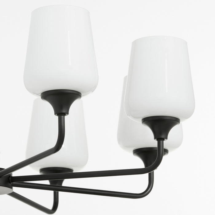 Myhouse Lighting Quorum - 6313-8-259 - Eight Light Chandelier - Raymond - Matte Black