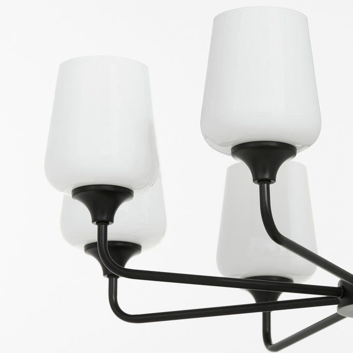 Myhouse Lighting Quorum - 6313-8-259 - Eight Light Chandelier - Raymond - Matte Black