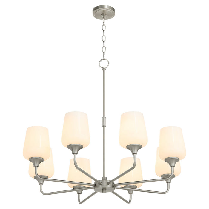 Myhouse Lighting Quorum - 6313-8-265 - Eight Light Chandelier - Raymond - Satin Nickel