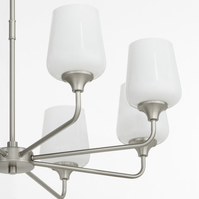 Myhouse Lighting Quorum - 6313-8-265 - Eight Light Chandelier - Raymond - Satin Nickel