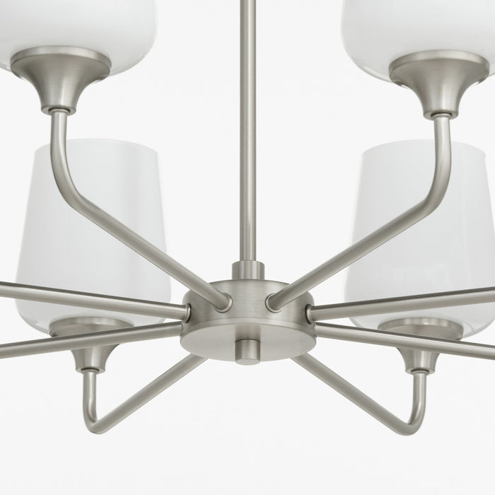 Myhouse Lighting Quorum - 6313-8-265 - Eight Light Chandelier - Raymond - Satin Nickel