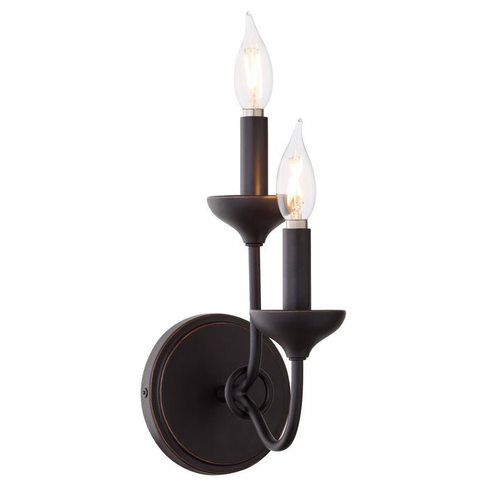 Myhouse Lighting Quorum - 555-2-36 - Two Light Wall Mount - Livingston - Bronze