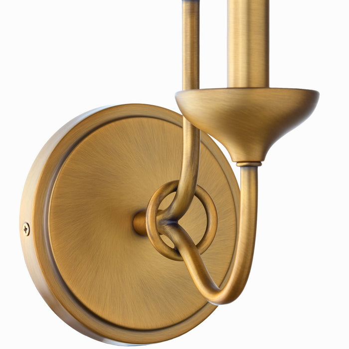 Myhouse Lighting Quorum - 555-2-47 - Two Light Wall Mount - Livingston - Brushed Brass