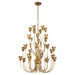 Myhouse Lighting Quorum - 608-10-47 - Ten Light Chandeiler - Lillet - Brushed Brass