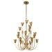 Myhouse Lighting Quorum - 608-8-47 - Eight Light Chandeiler - Lillet - Brushed Brass