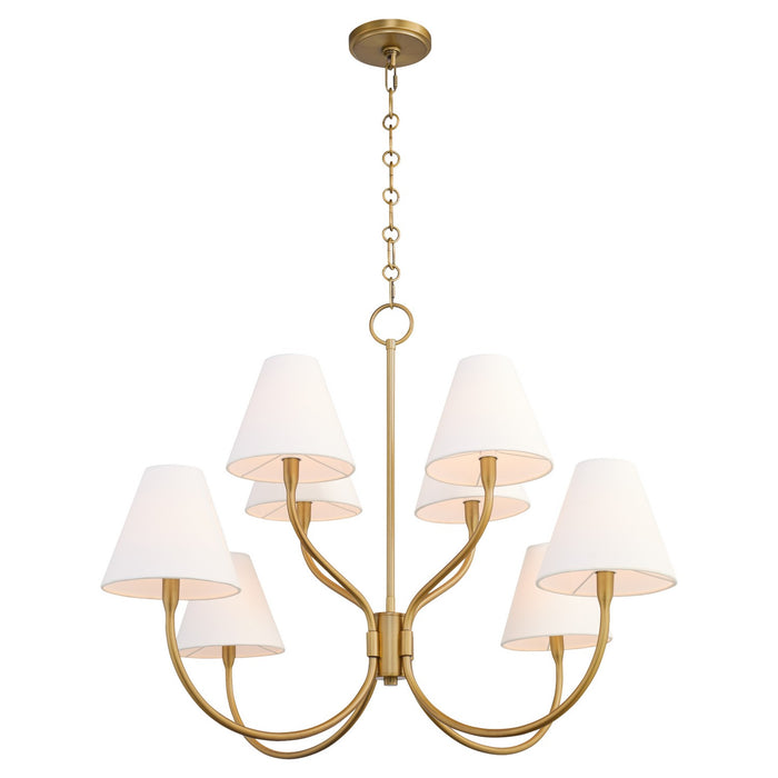 Myhouse Lighting Quorum - 6216-8-47 - Eight Light Chandelier - Sophia - Brushed Brass