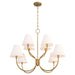 Myhouse Lighting Quorum - 6216-8-47 - Eight Light Chandelier - Sophia - Brushed Brass