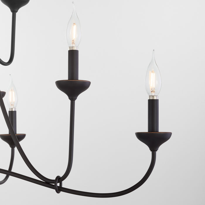 Myhouse Lighting Quorum - 655-12-36 - 12 Light Chandelier - Livingston - Bronze