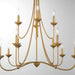 Myhouse Lighting Quorum - 655-12-47 - 12 Light Chandelier - Livingston - Brushed Brass