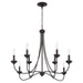 Myhouse Lighting Quorum - 655-8-36 - Eight Light Chandelier - Livingston - Bronze