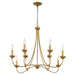 Myhouse Lighting Quorum - 655-8-47 - Eight Light Chandelier - Livingston - Brushed Brass
