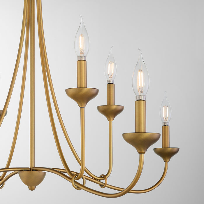 Myhouse Lighting Quorum - 655-8-47 - Eight Light Chandelier - Livingston - Brushed Brass