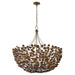 Myhouse Lighting Quorum - 8204-8-46 - Eight Light Pendant - Privet - Natural Brass