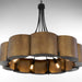 Myhouse Lighting Quorum - 843-5-4659 - Five Light Pendant - Sumner - Natural Brass|Matte Black