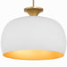 Myhouse Lighting Quorum - 897-22-0847 - Three Light Pendant - Stupa - Studio White|Brushed Brass