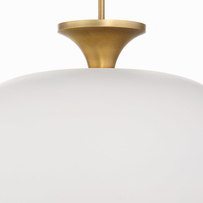 Myhouse Lighting Quorum - 897-22-0847 - Three Light Pendant - Stupa - Studio White|Brushed Brass