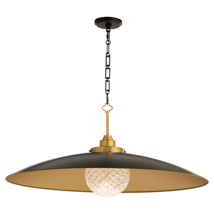 Myhouse Lighting Quorum - 990-5947 - LED Pendant - Genevieve - Matte Black|Brushed Brass