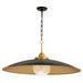 Myhouse Lighting Quorum - 990-5947 - LED Pendant - Genevieve - Matte Black|Brushed Brass