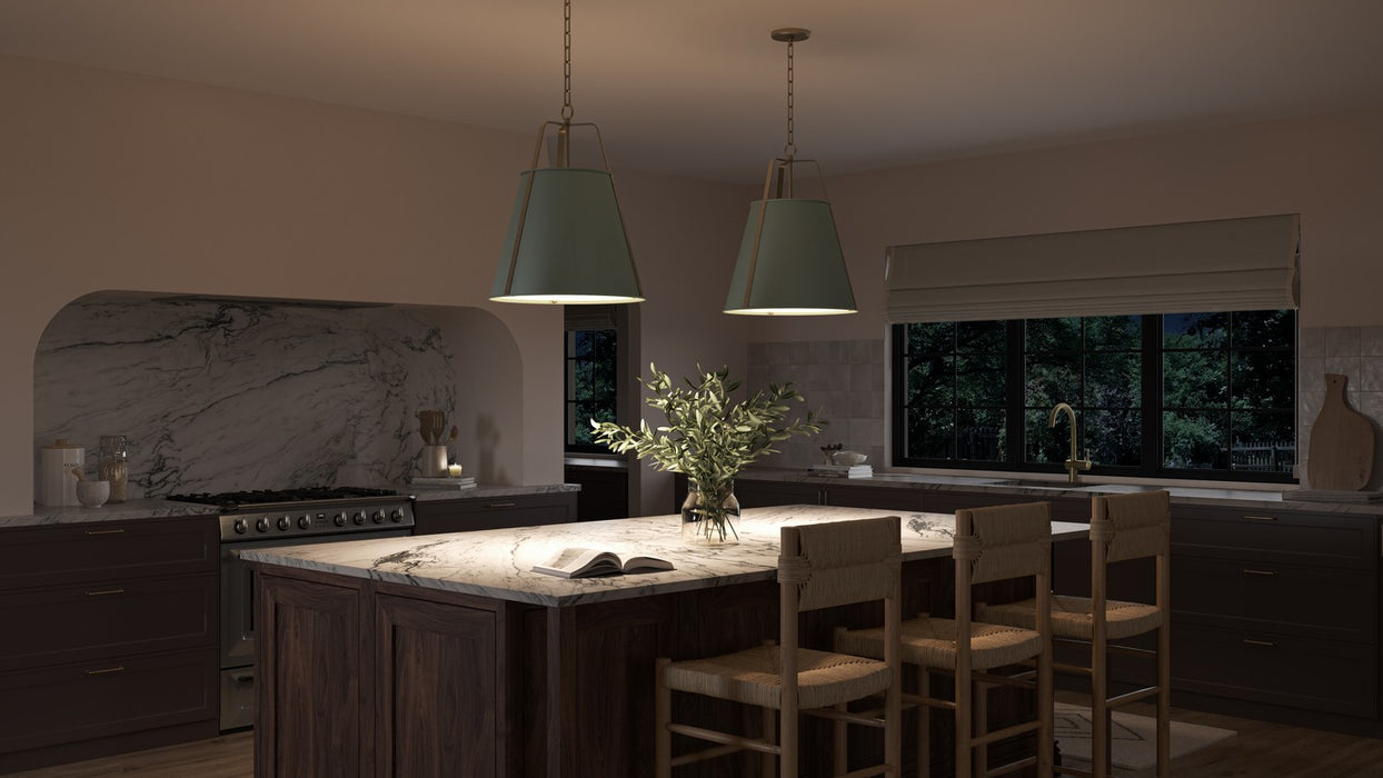 Myhouse Lighting Kichler - 52711HGN - Two Light Pendant - Etcher - HERITAGE GREEN