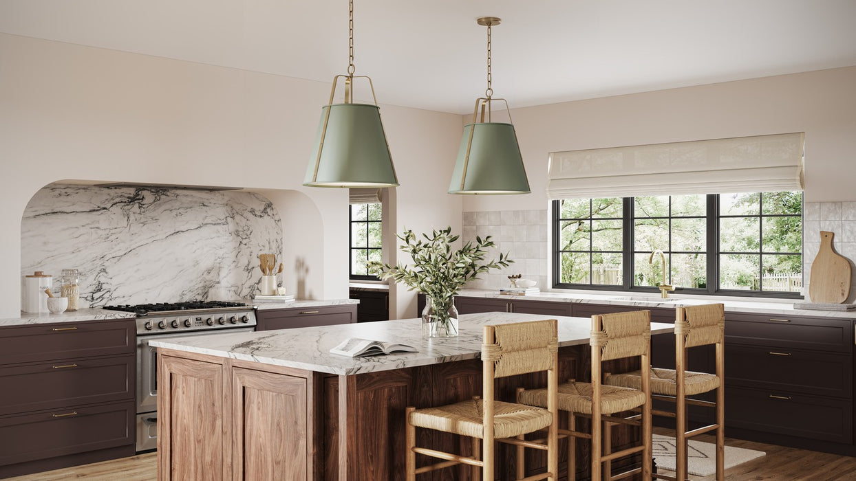 Myhouse Lighting Kichler - 52711HGN - Two Light Pendant - Etcher - HERITAGE GREEN