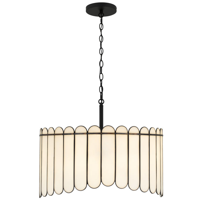 Myhouse Lighting Quoizel - ANN2824MBK - Four Light Pendant - Annabelle - Matte Black