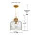Myhouse Lighting Quoizel - BTC1512BRG - One Light Pendant - Baltic - Brushed Gold