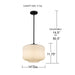 Myhouse Lighting Quoizel - CARA1814MBK - One Light Pendant - Cara - Matte Black