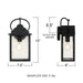 Myhouse Lighting Quoizel - DAM8307MBK - One Light Outdoor Wall Lantern - Damian - Matte Black