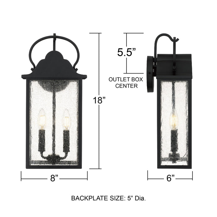 Myhouse Lighting Quoizel - DAM8407MBK - LED Outdoor Wall Lantern - Damian - Matte Black