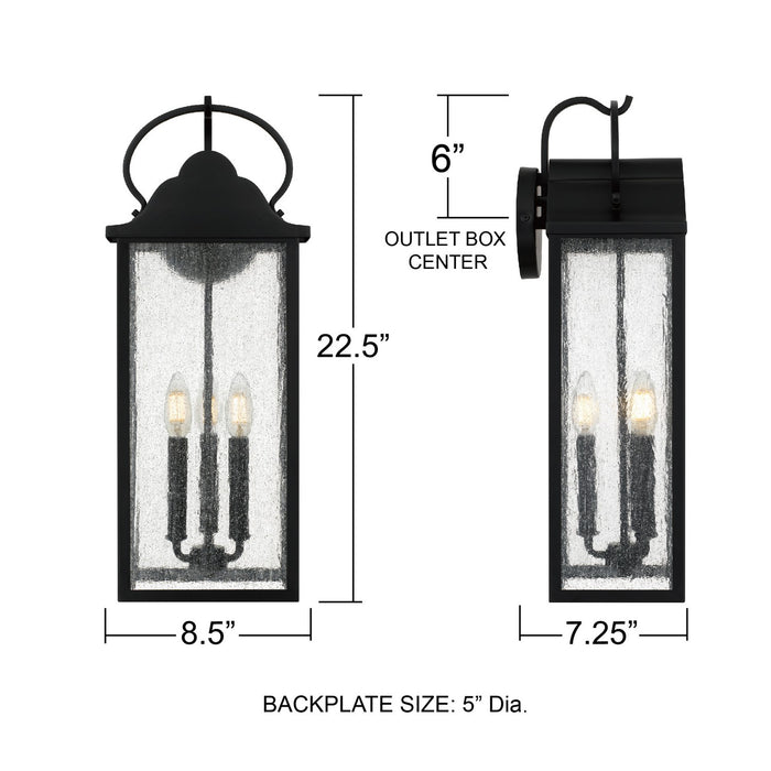 Myhouse Lighting Quoizel - DAM8408MBK - LED Outdoor Wall Lantern - Damian - Matte Black