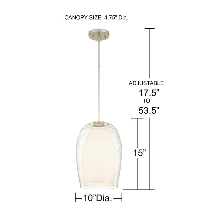 Myhouse Lighting Quoizel - EVN1510BN - One Light Mini Pendant - Evelynn - Brushed Nickel
