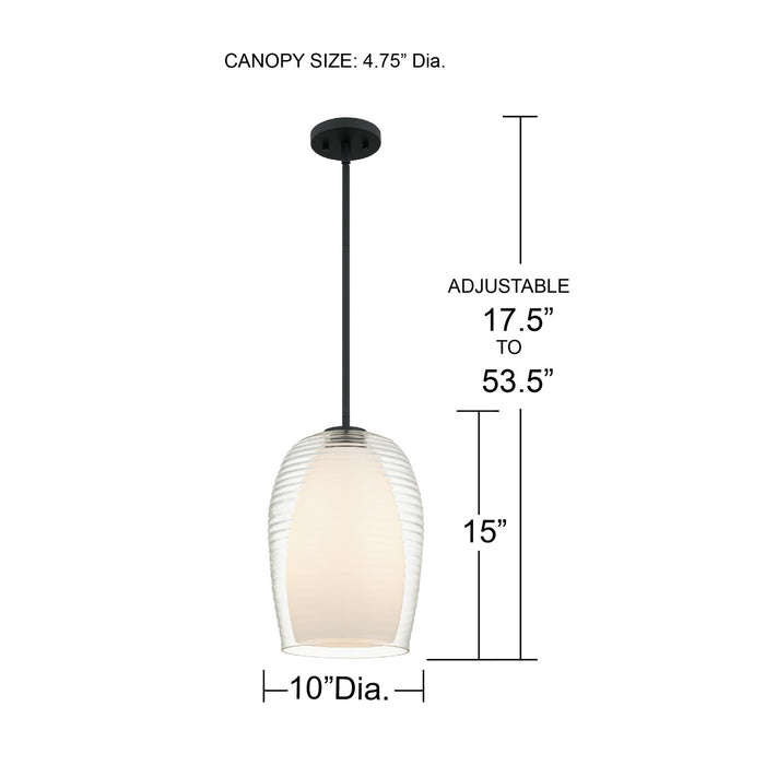 Myhouse Lighting Quoizel - EVN1510MBK - One Light Mini Pendant - Evelynn - Matte Black
