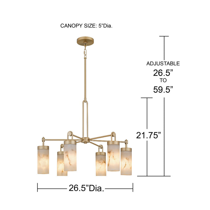 Myhouse Lighting Quoizel - GIA5026BGD - LED Chandelier - Gianna - Bronze Gold