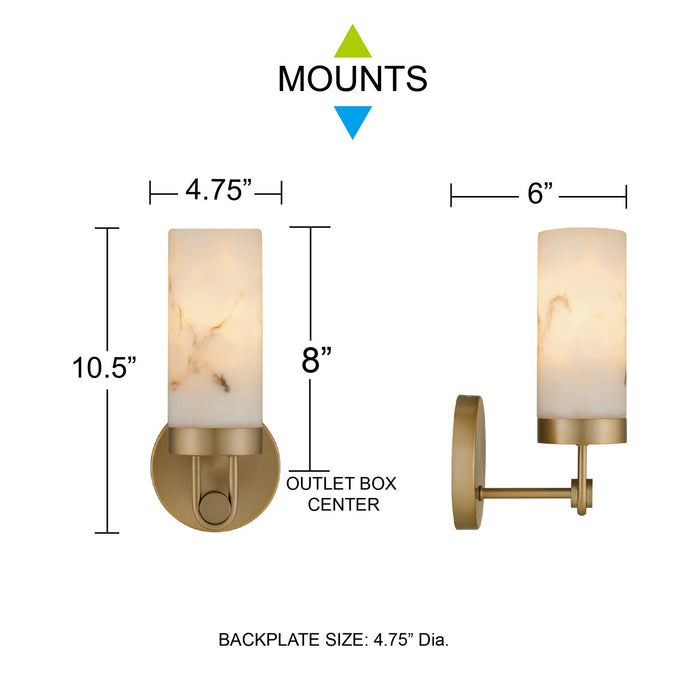 Myhouse Lighting Quoizel - GIA8705BGD - LED Wall Sconce - Gianna - Bronze Gold